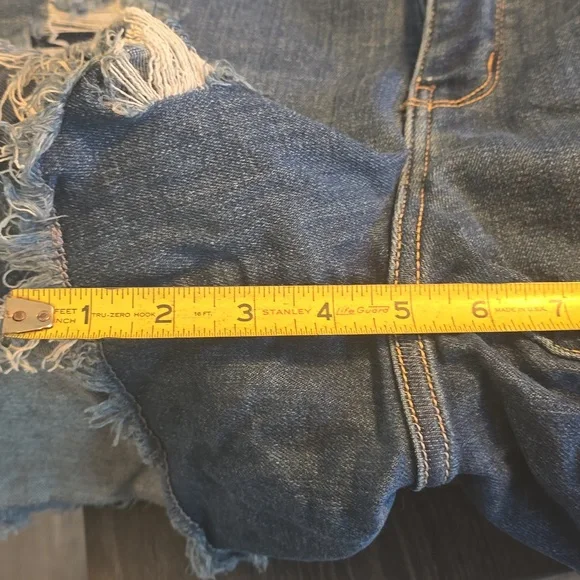 Judy Blue Ripped Blue Jean Shorts - Picture 5 of 5